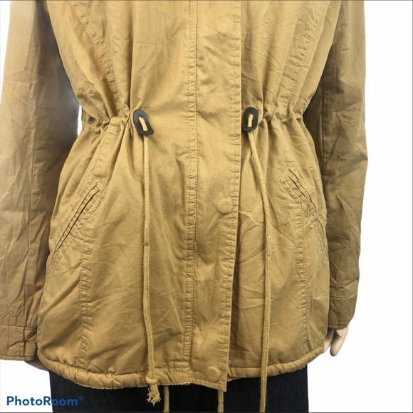 LA Hearts Women Khaki Utility Furry AnorakJacket - Picture 5 of 9